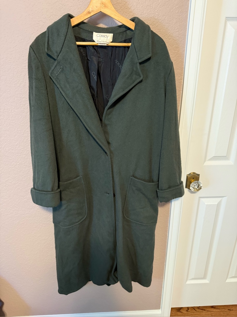 Cassidy Dark Green Women's Long Coat